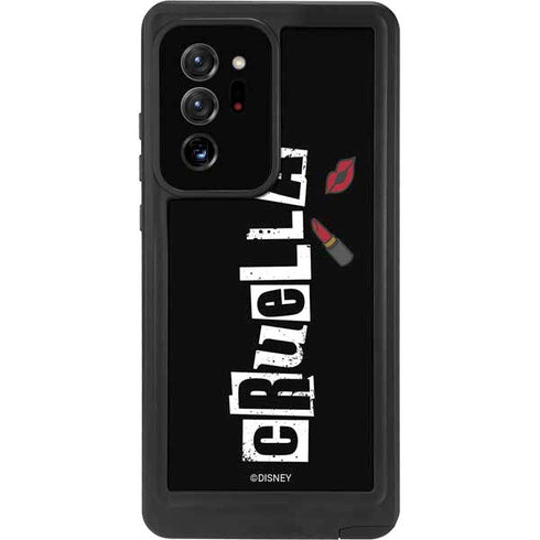 Disney Cruella (2021) Logo and Lipstick Galaxy Note20 Ultra 5G Waterproof Case